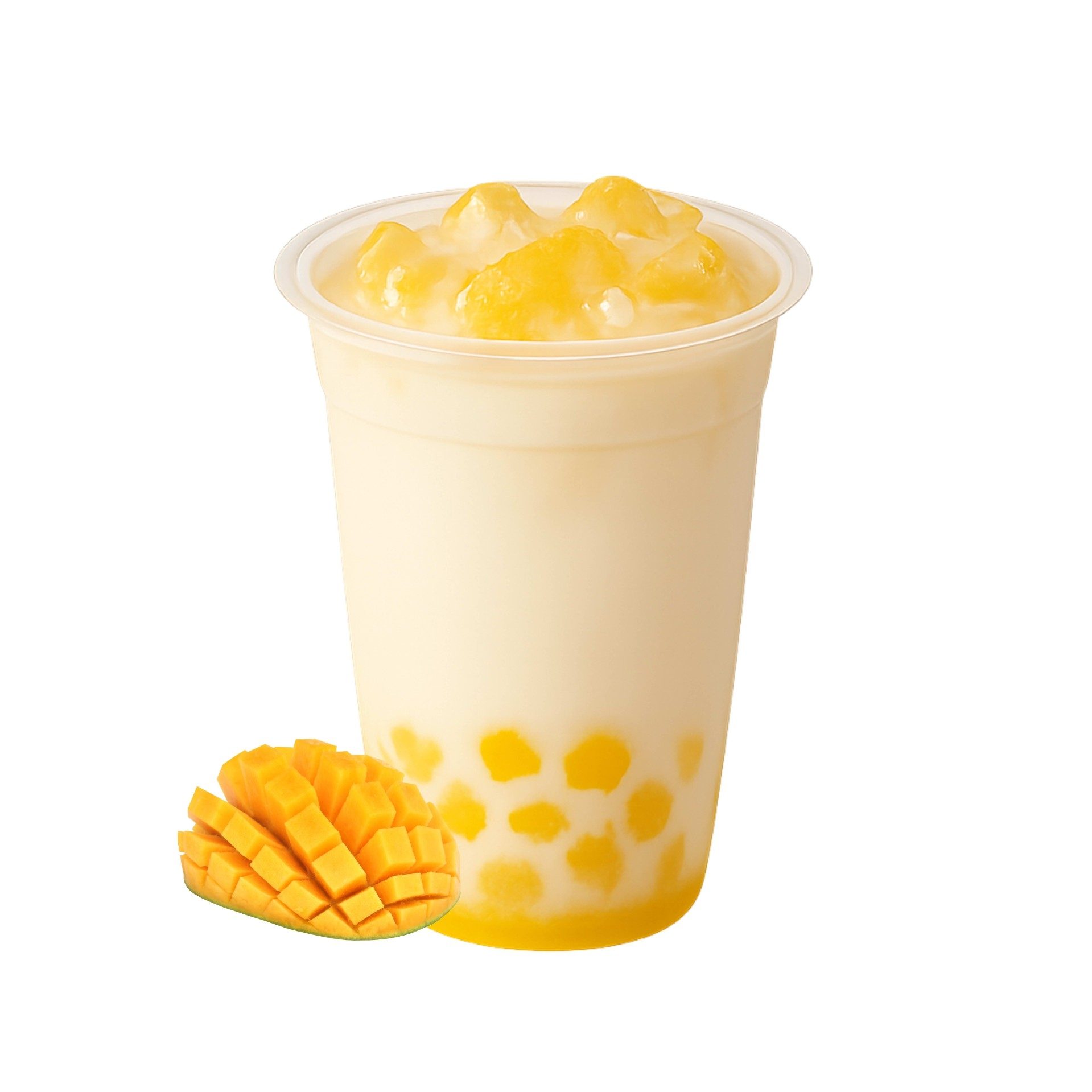 Mango Tea Latte (Cold) - 芒果拿铁冷饮.